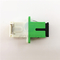 SXフランジSC/APCの繊維光学のアダプターが付いている白い自動シャッター緑の貝の金属の榴散弾のアダプター